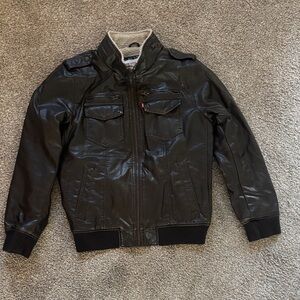 Levi Strauss pop Black Faux Leather Jacket